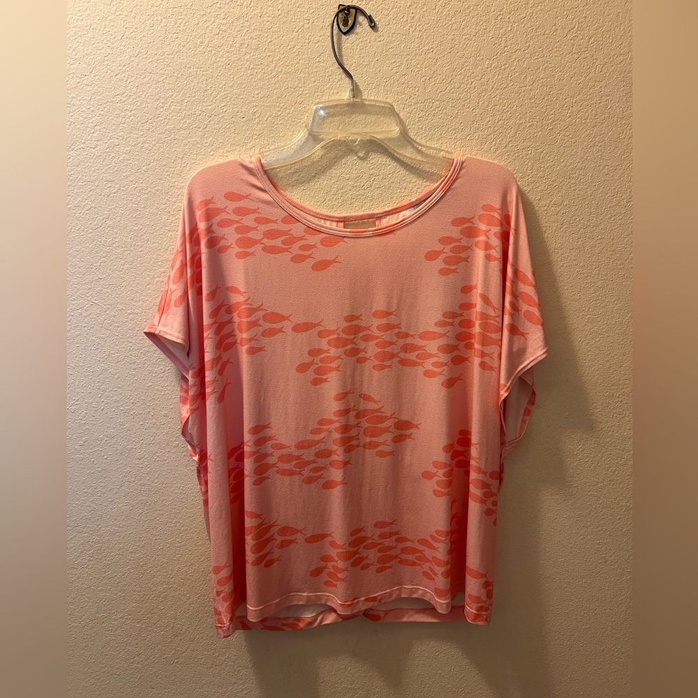 Fighting Eel - Ava Sky NWT Top Akemi in Bellini Fish XS